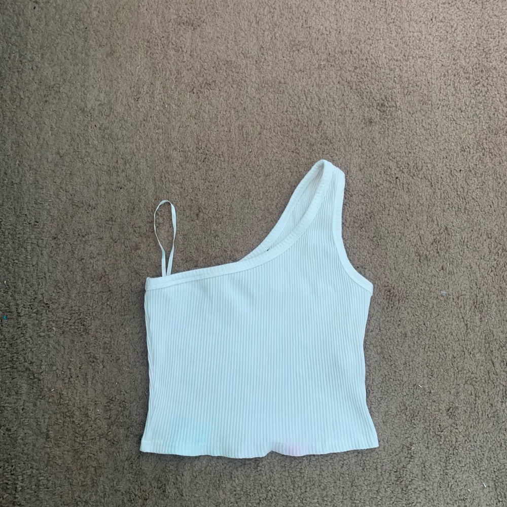 Shein white crop Sz small